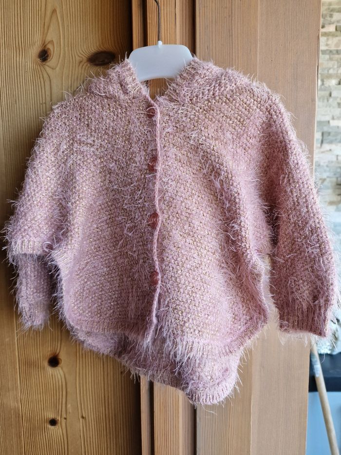 Gilet rose fille - taille 3 mois - marque Kiabi