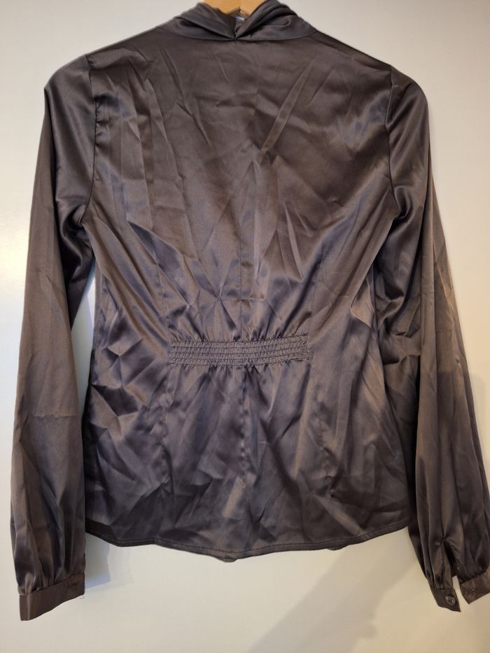 Chemise satin grise - photo numéro 2