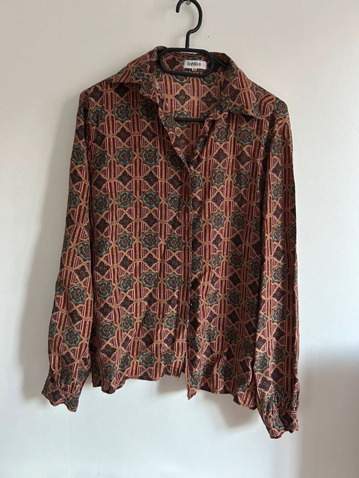 Jolie chemise à motifs • Daniel D • taille L/40 • en Rayonne