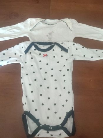Lot de 2 body bébé manches longues Absorba 6 mois très bon état