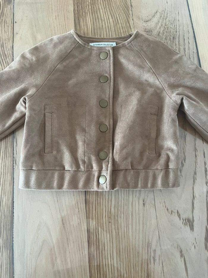 🤎 Veste en daim marron – 24 mois – Tape à l'oeil 🧸 - photo numéro 3