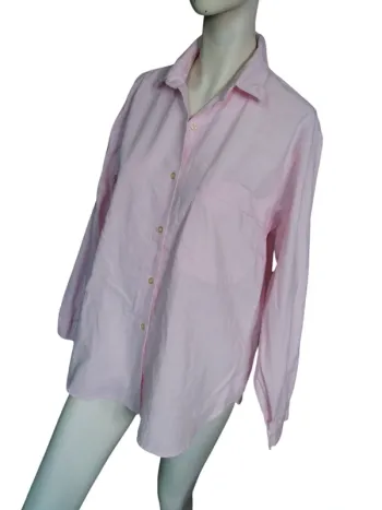 Chemisier chemise top tunique printemps automne rose pink vintage retro