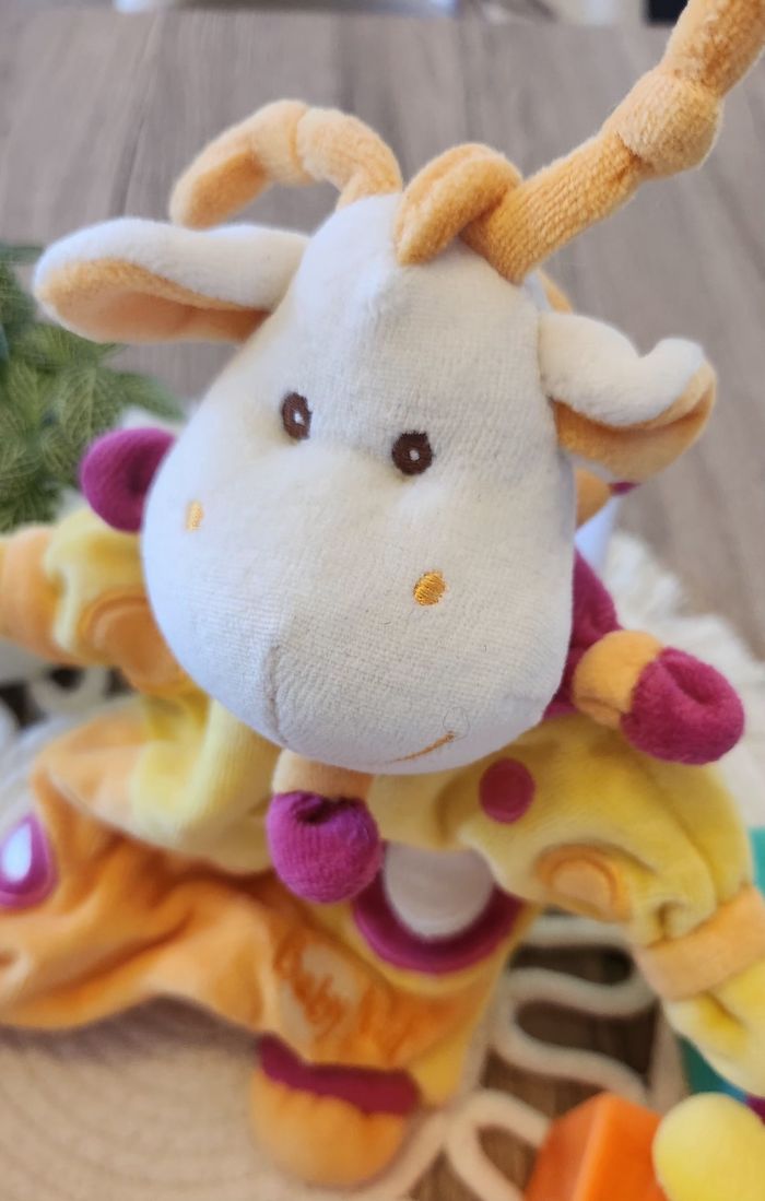 Doudou Girafe Marionette Baby Nat Orange - photo numéro 4