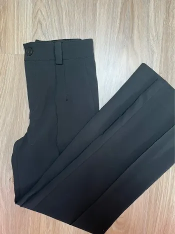 pantalon taille haute vert foncé Zara