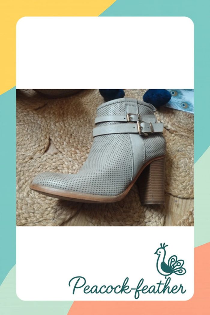 Bottines talons beiges 36 - photo numéro 2