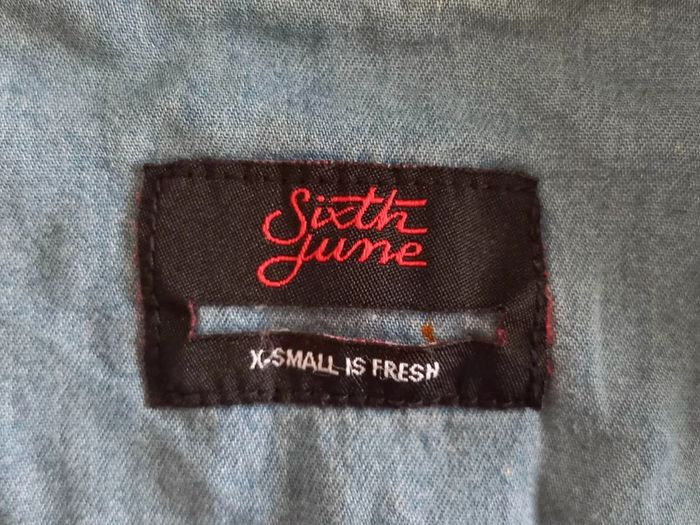 chemise jean sans manches - S - photo numéro 9