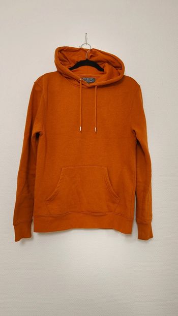 Sweat à capuche orange sans zip avec cordon poche devant