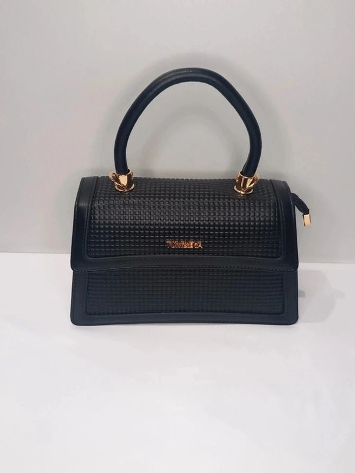 Sac à main Tom & Eva noir en similicuir