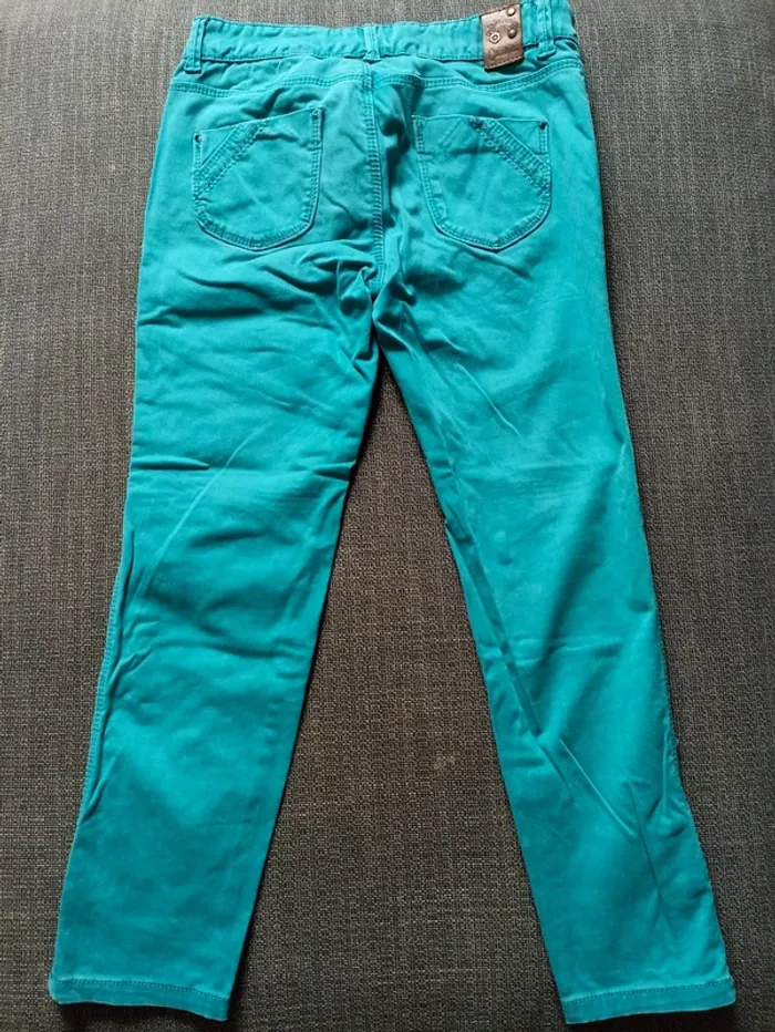 Pantalon turquoise Catimini 10 ans - photo numéro 3