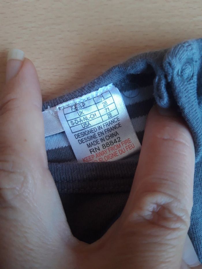 Pyjama 1 pièce 71 cm - photo numéro 3