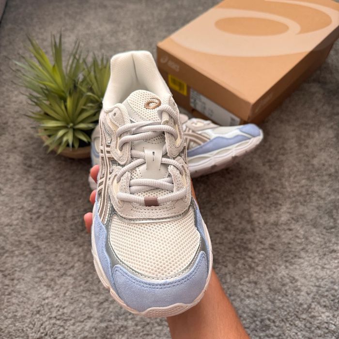Asics Gel NYC Cream Cloud Grey Blue - photo numéro 5