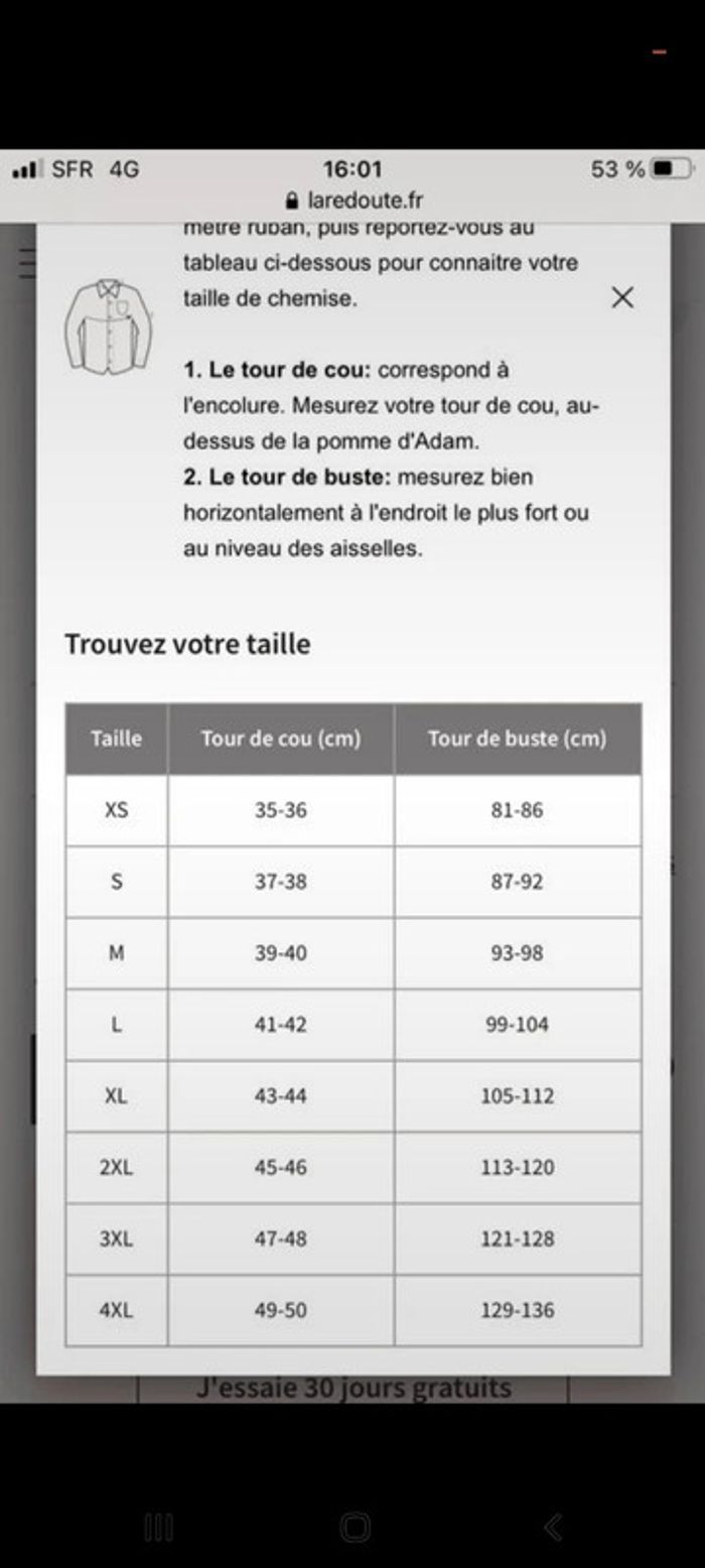 Chemise bleu à carreaux lanredoite création taille m - photo numéro 4