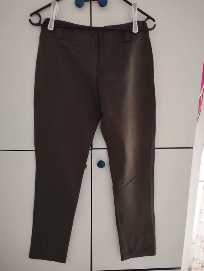 Pantalon stretch genre détente kaki - photo numéro 2