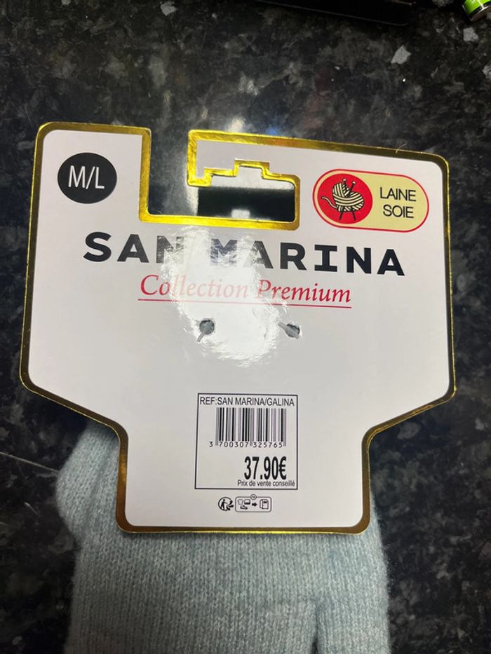 Paire de gant San Marina couleur bleu taille M/L neuf - photo numéro 4