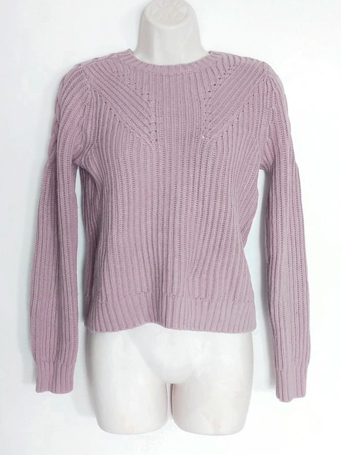 Pull maile côtelé rose parme / Kiabi - 34/XS à 36/S - photo numéro 5