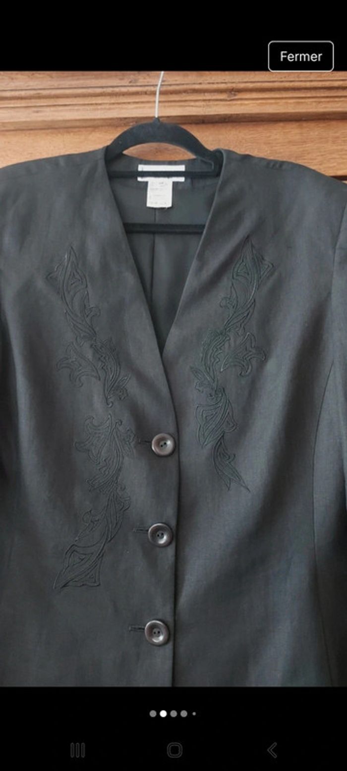 Blazer Synonyme de Georges Rech t 46 en lin - photo numéro 2