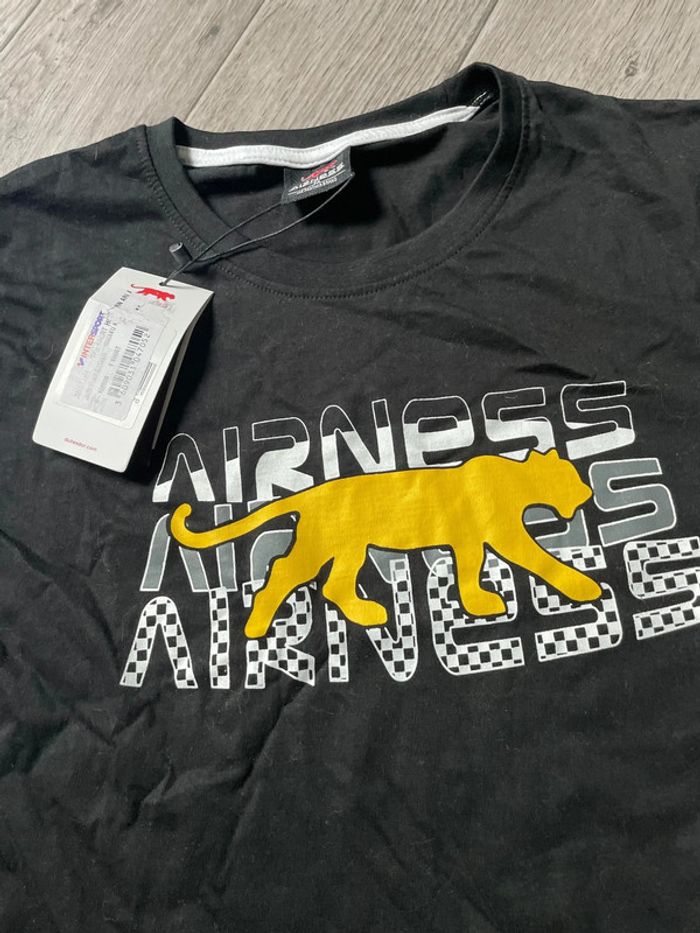 T-shirt Airness Taille M Neuf avec étiquettes  Noir et jaune - photo numéro 3