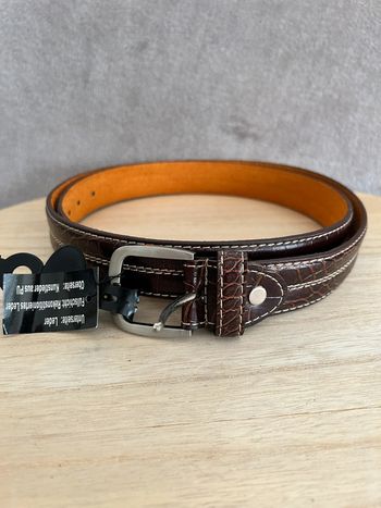 Ceinture en cuir marron taille 125 cm