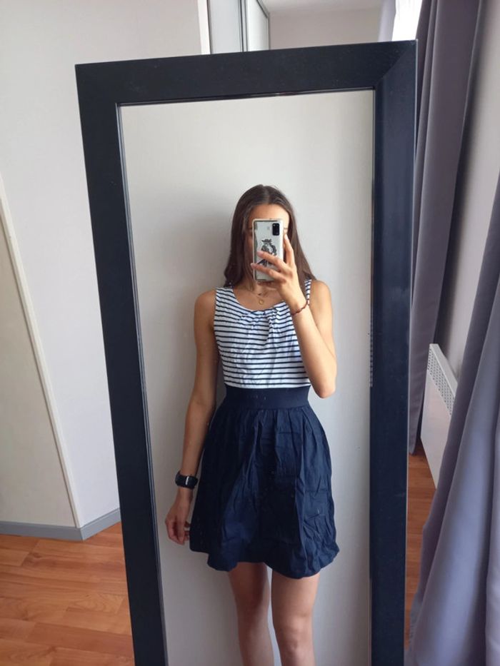 Robe patineusr marinière taille m