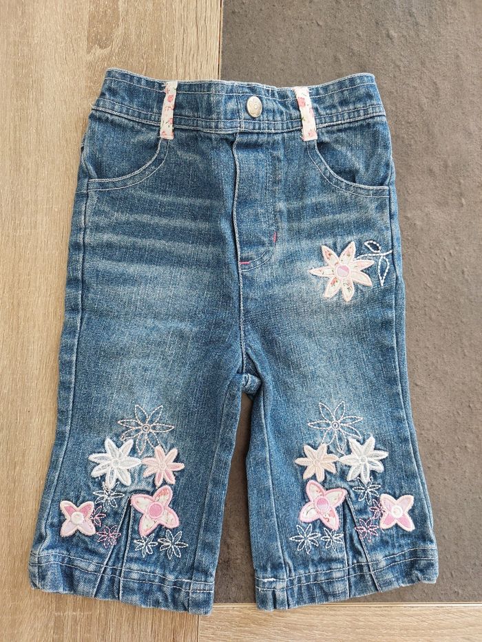 Jeans patte d'éléphant fille 100% coton