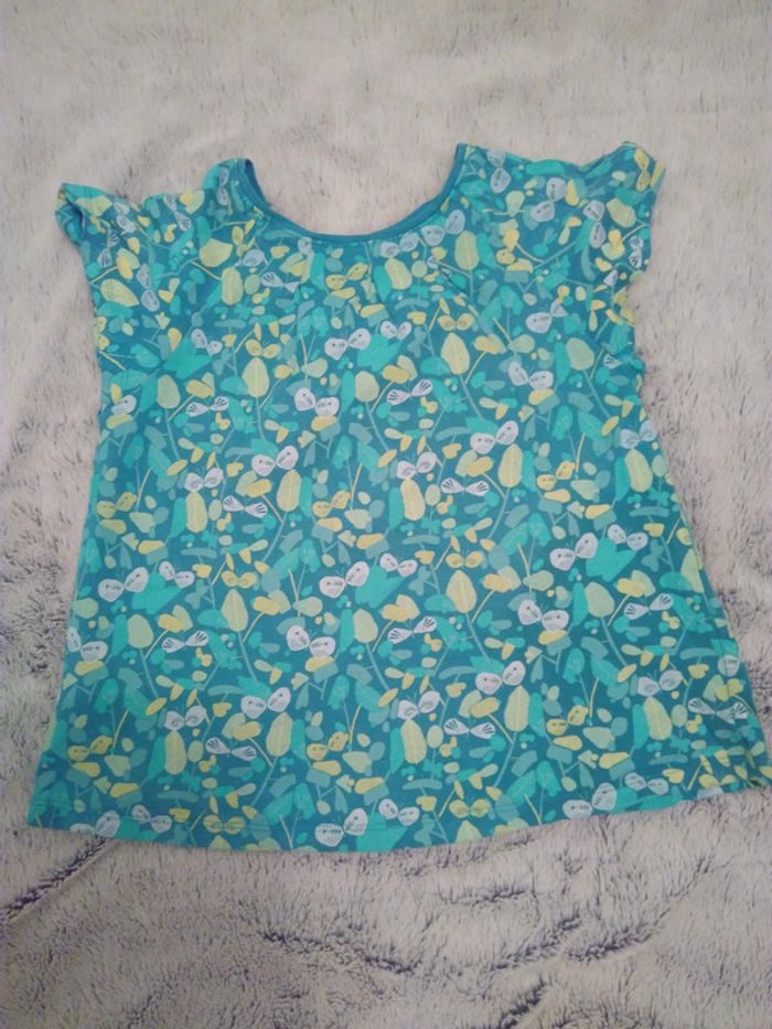 Tee shirt fille 8 ans" feuilles" 34 - photo numéro 2