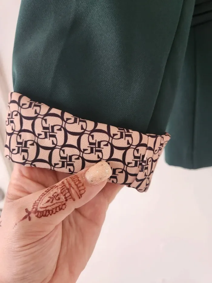 Veste tailleur vert canard – Jade & Me – Taille XXL - photo numéro 3