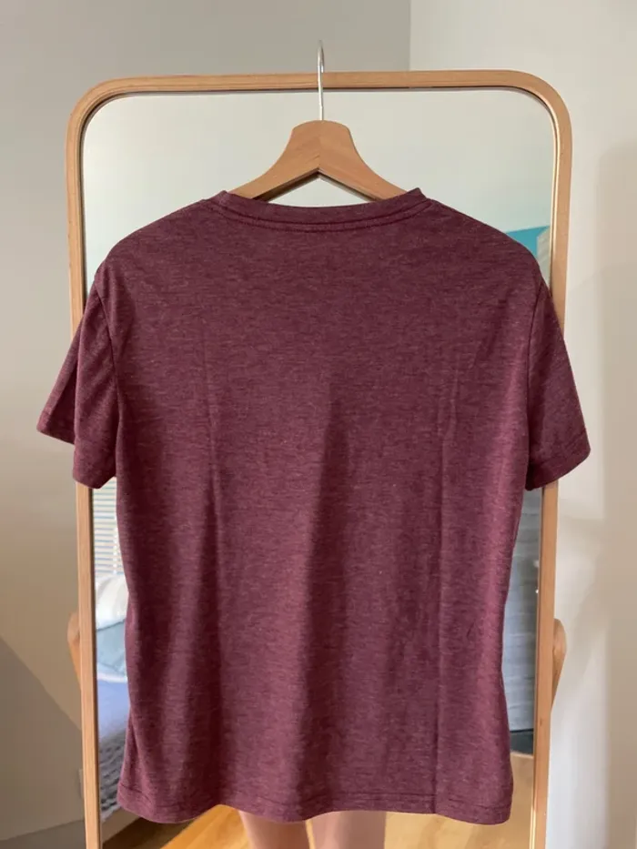 Tee-shirt bordeaux imprimé attractive travel - photo numéro 3
