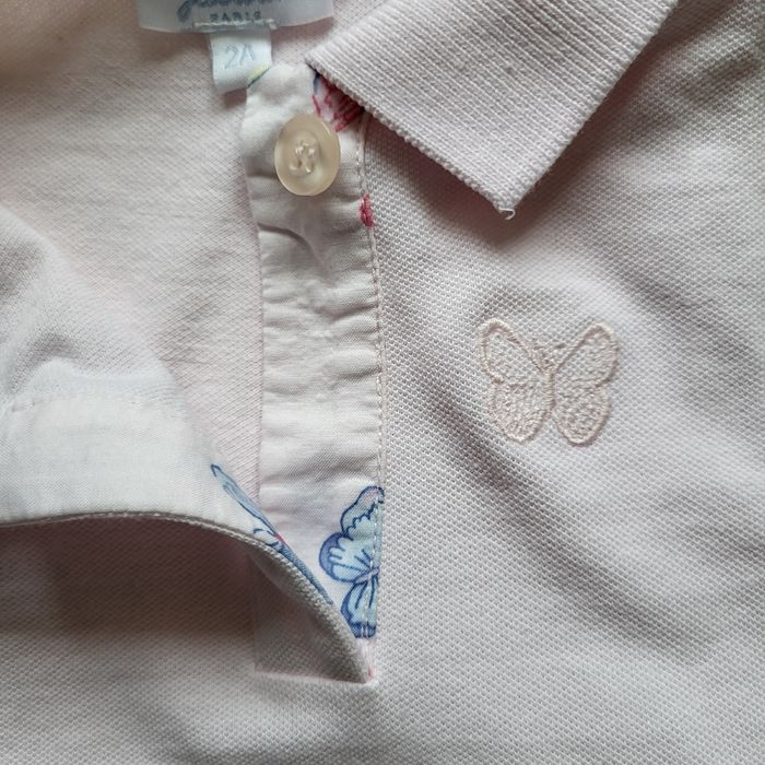 Jacadi - haut col polo sans manches coton rose 2 ans - photo numéro 3