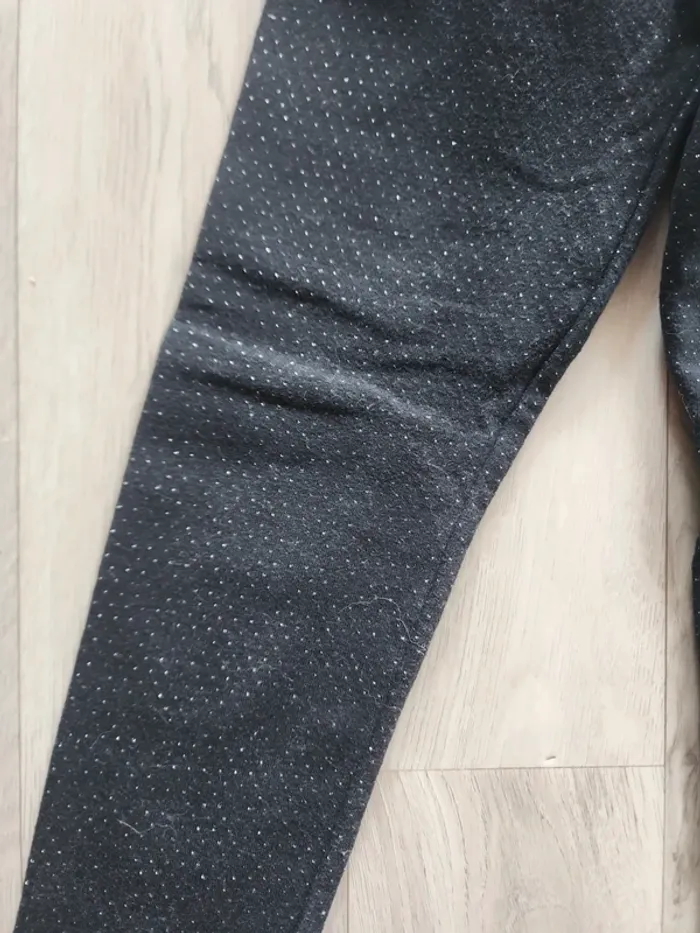Legging chaud fourré noir a points argentés 3ans - photo numéro 6