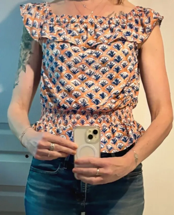 🌸 Haut à motifs Cache Cache – Taille 36 🌸