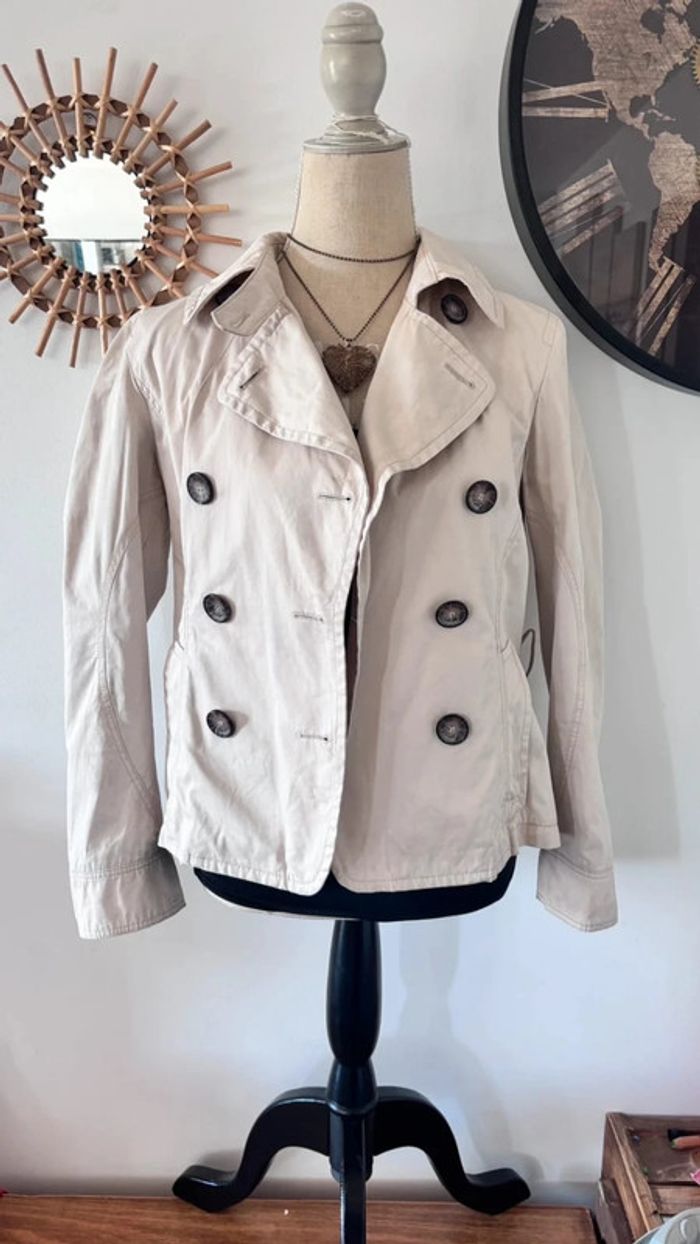 💕 veste trench beige creme taille 38 M #maxmara #weekendmaxmara - photo numéro 4