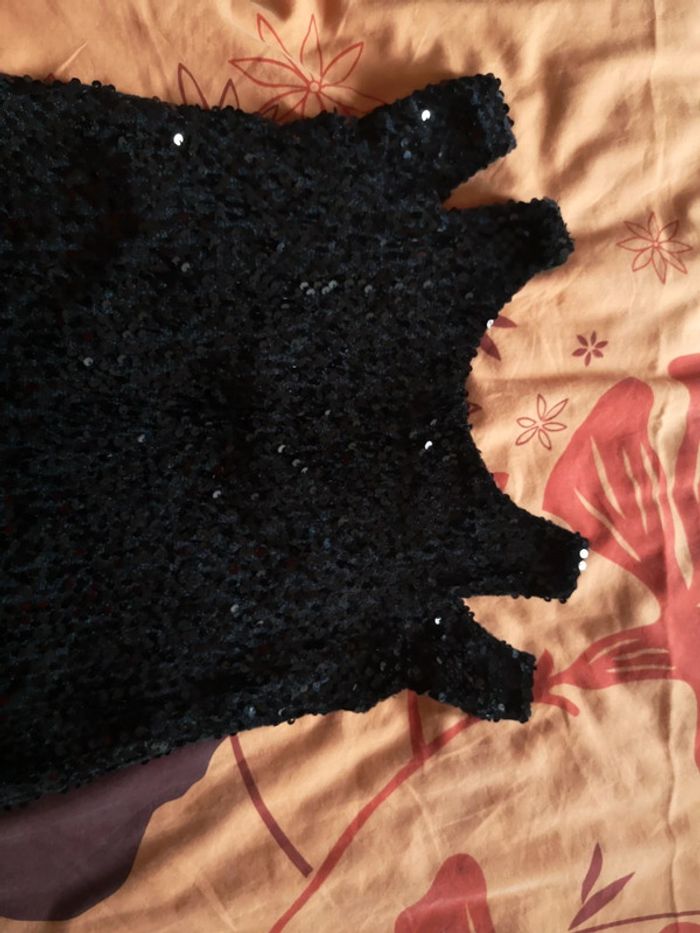 Robe sequins brillant noire 10 ans - photo numéro 7