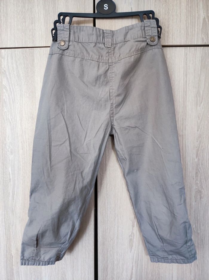 Pantalon toile cargo gris brodé 5 ans - photo numéro 6
