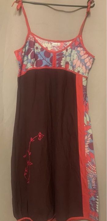 Robe »Malia.B »violette et fleurs multicolores