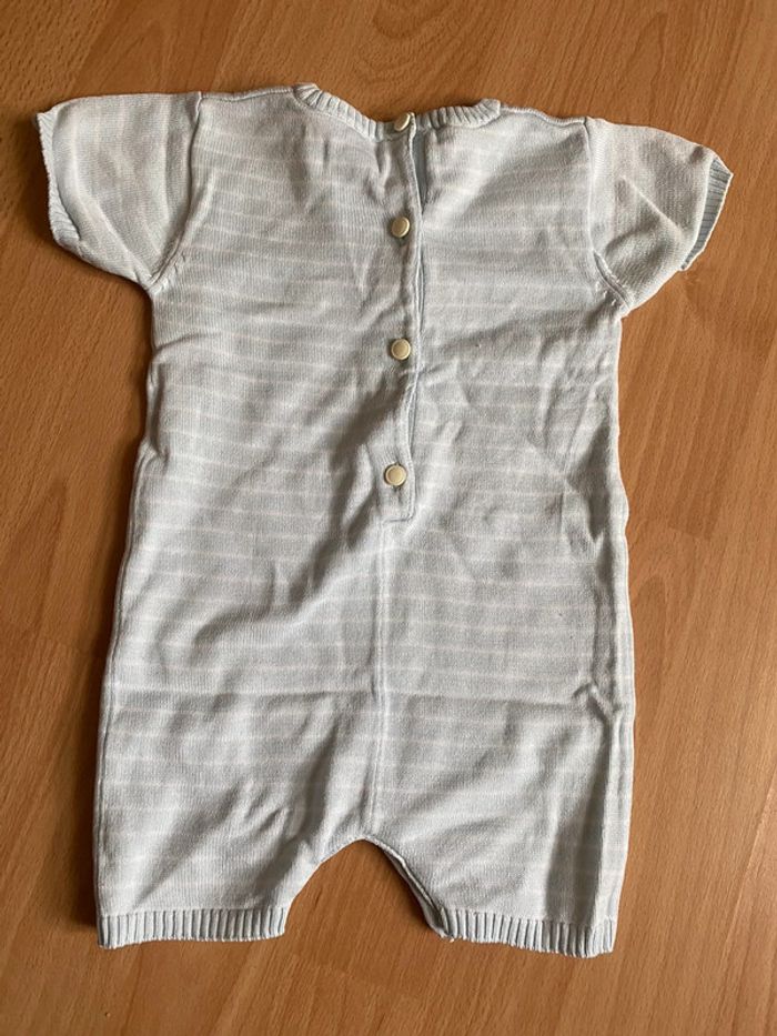 Belle combishort à rayures T. 9 mois/71 cm mixte TBE - photo numéro 2