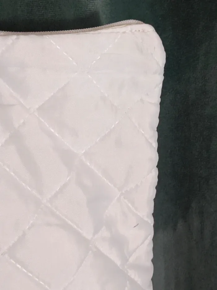 Sac épaule / bandoulière matelassé blanc imperméable chaîne doré 80-90 chic - 40×27cm - photo numéro 8