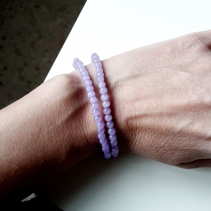 Bracelets perles mauves - photo numéro 2