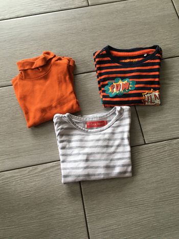 Lot tee-shirts manches longues 12 mois