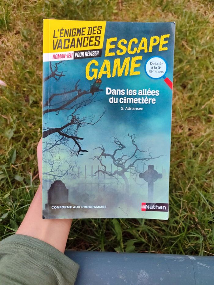 Escape game roman jeu 4e/3e