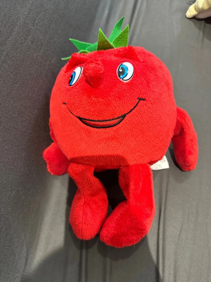 Peluche rouge tomate - photo numéro 3