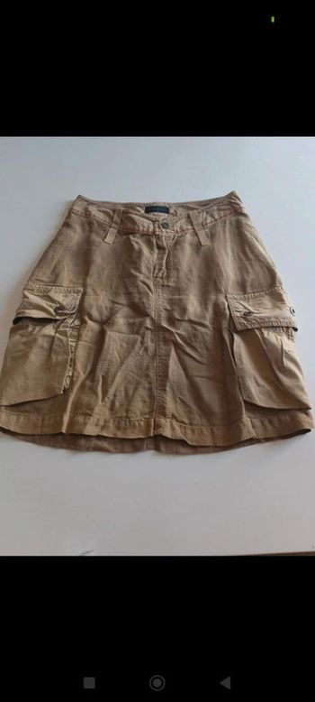 Jupe cargo femme IKKS taille 34 légère en lin rétro vintage