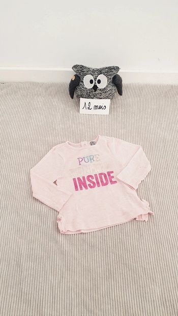 Pull léger rose bébé fille 12 mois Orchestra
