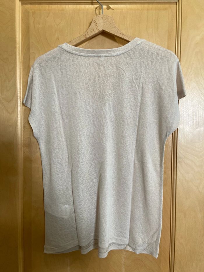 Teeshirt beige effet lin only - photo numéro 2