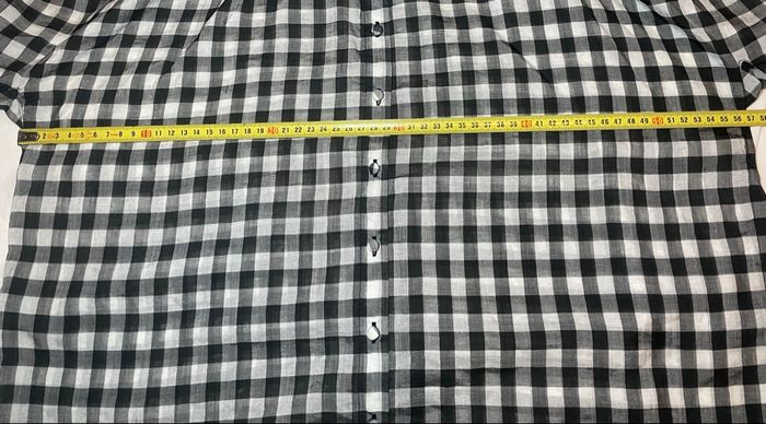 Chemise à carreaux noire et blanche manches longues - photo numéro 4