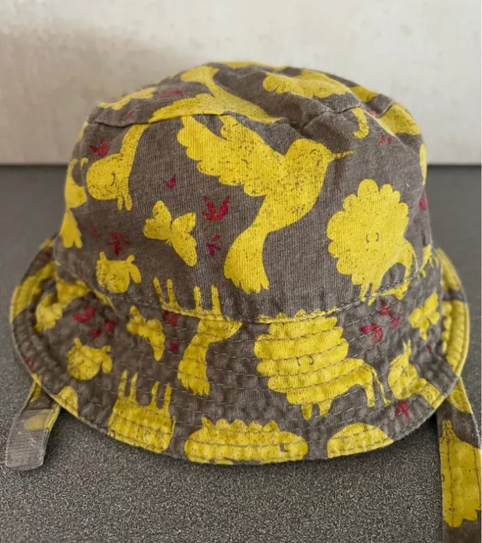 Chapeau motif oiseau avec attache taille 47cm Obaïbi - photo numéro 2