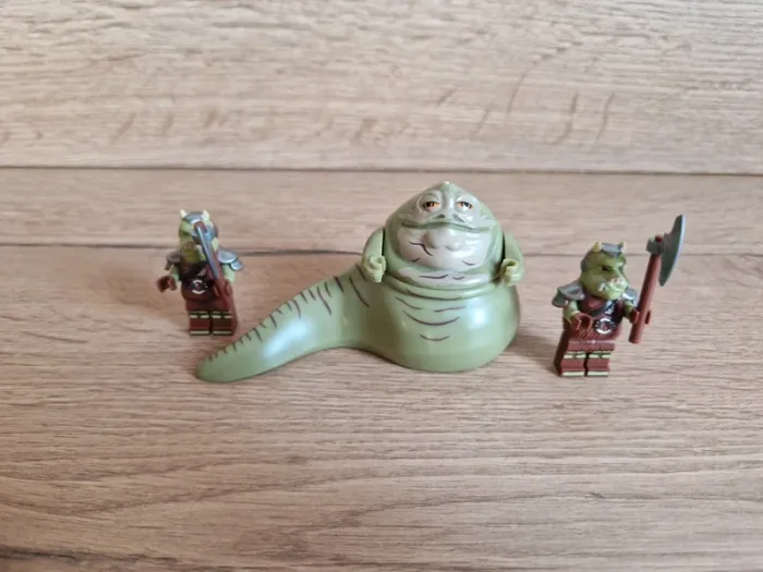 Figurines type lego Jabba + 2 gardes de jabba star wars