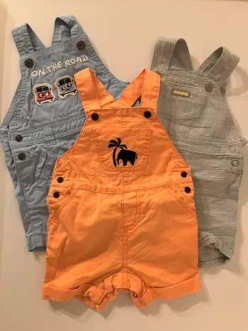 Lot de 3 salopettes bébé 3 mois