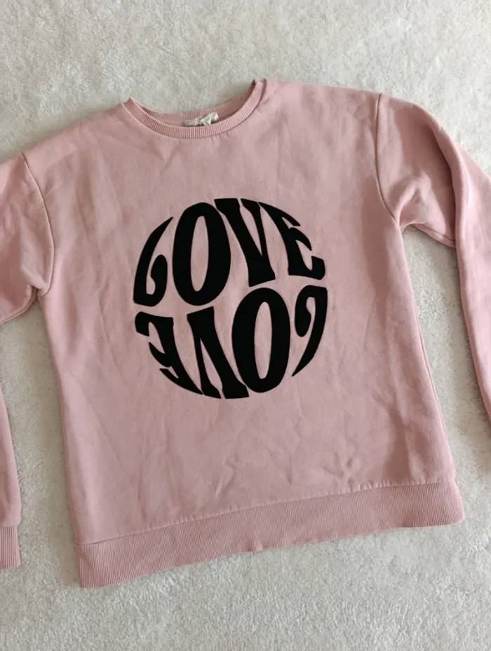 Sweat pull rose Maison 123 inscription Love S - photo numéro 5
