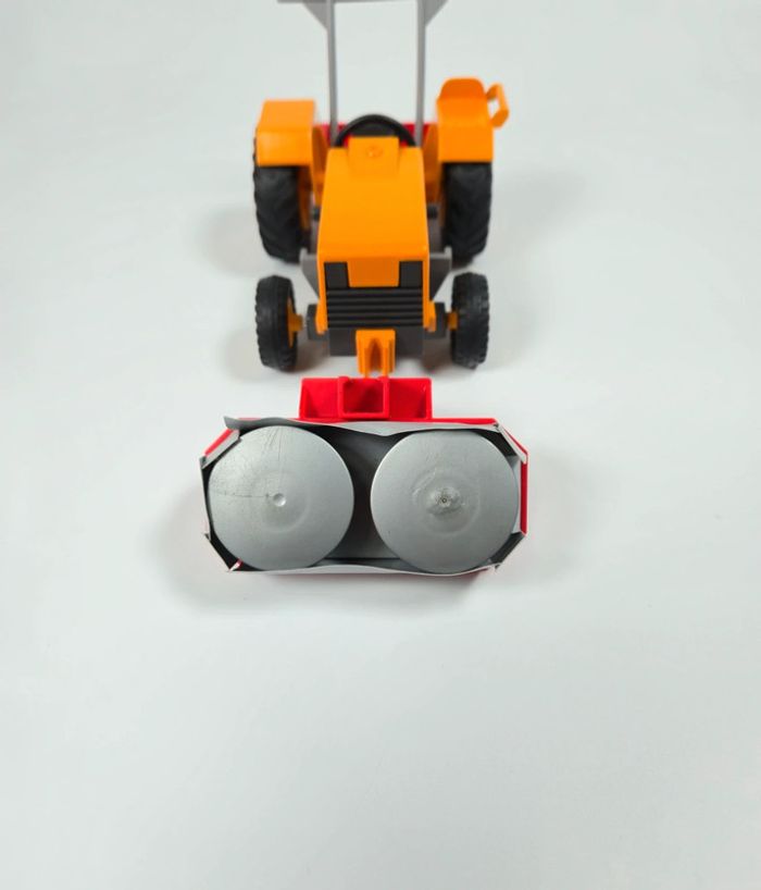 Playmobil Tracteur tondeuse orange et rouge - photo numéro 11