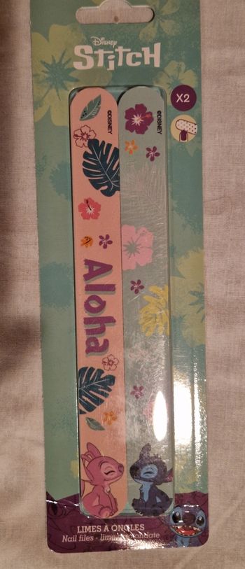 Lot de 2 limes à ongles Stitch et Angel